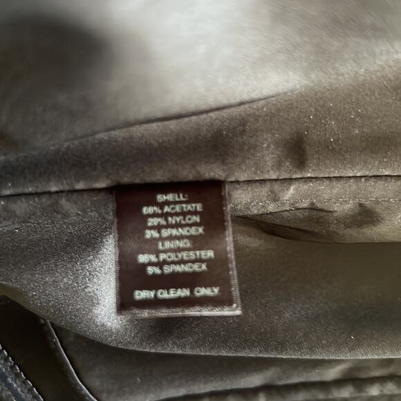 White House Black Market Suze 4 Black Satin Strapless Dress Semi Formal Holiday - Picture 7 of 10